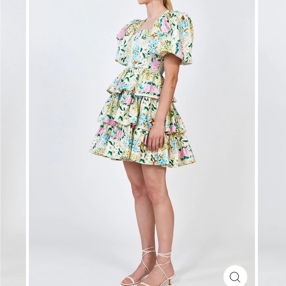 Hunter Bell Porter dress floral tile - Picture 2 of 3